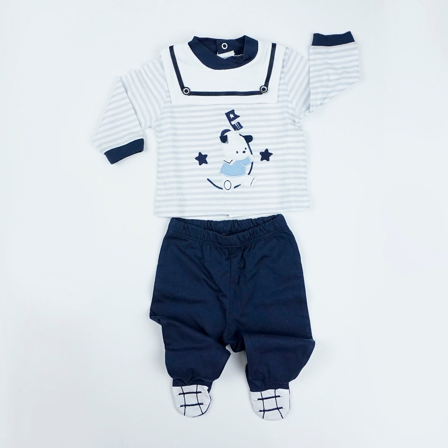 Completo per neonato con ghettina in cotone – Swanbaby Boutique